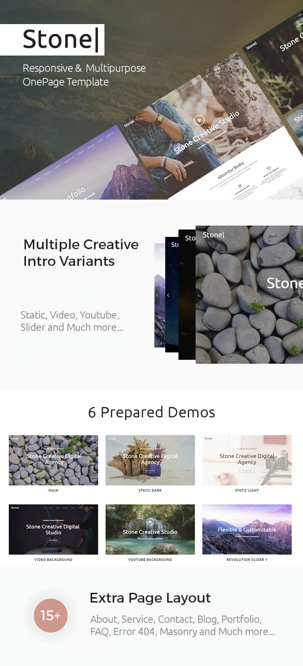 Stone - Responsive Multipurpose One Page Template - 1